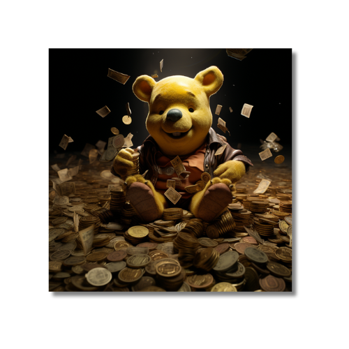 Winnie The Poo With Coins