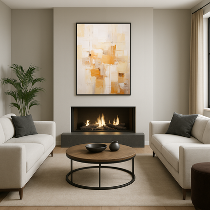 Beige Abstract Painting
