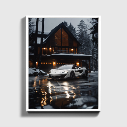 White Mclaren Front off Villa