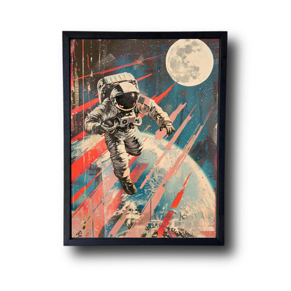 Space Man Painted Drawing