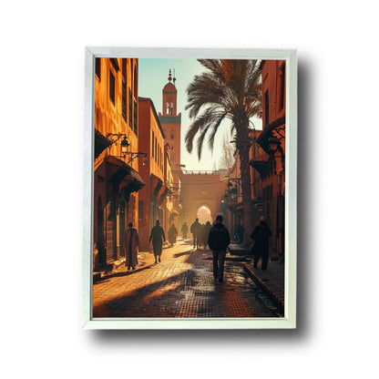 Marrakech View Of Busy Street