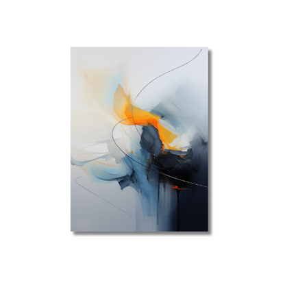 Abstract Painting Blue And Yellow