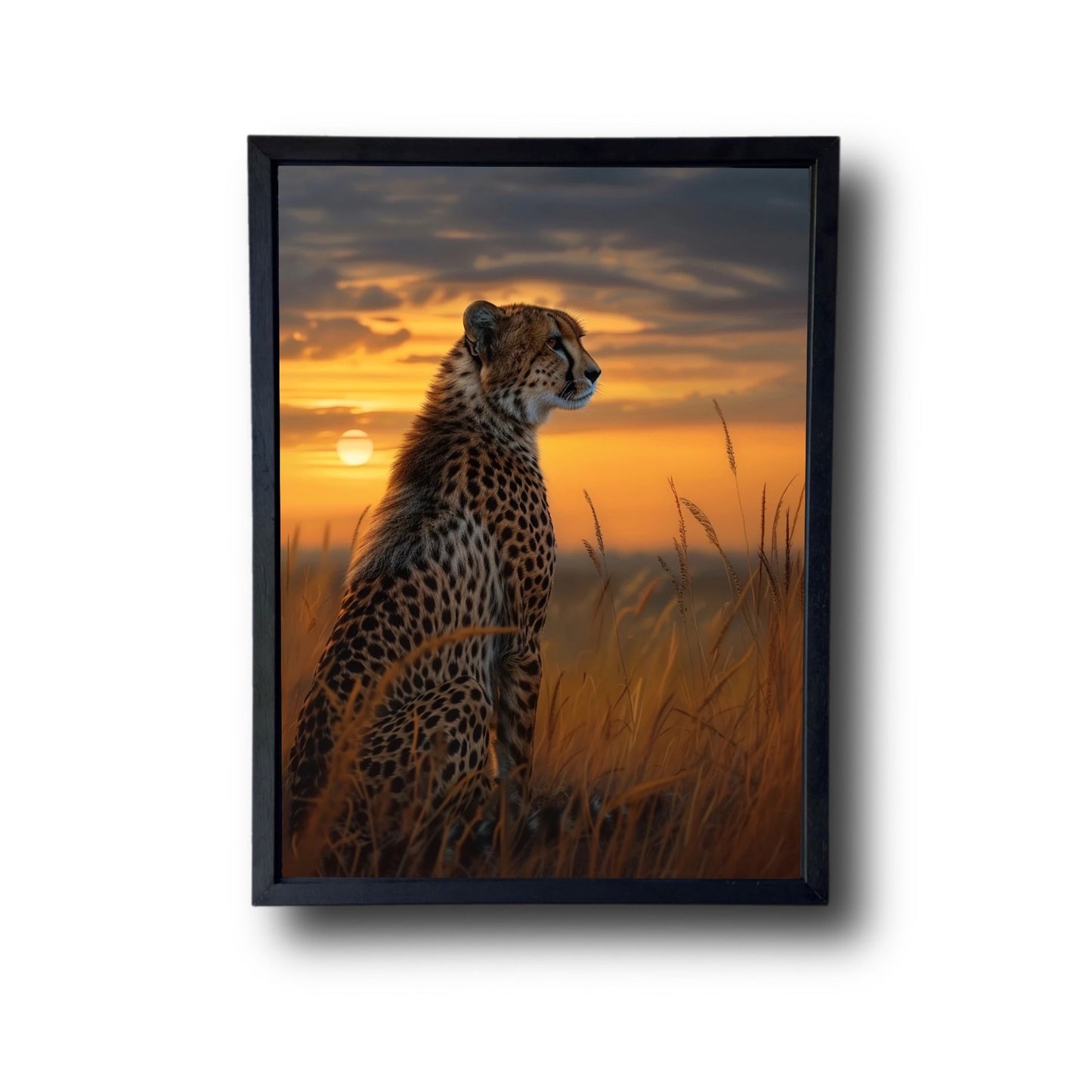 Cheetah Savannah Sunset