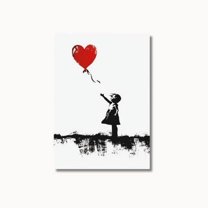 The Girl with the Love Balloon Left