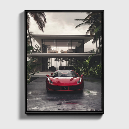 Ferarri Front Modern Mansion