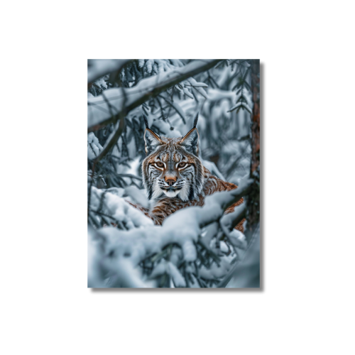 Lynx CamouFlaged In Winterforest