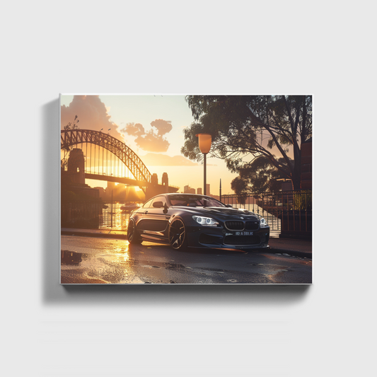 Sydney Bridge BMW Sonnenuntergang