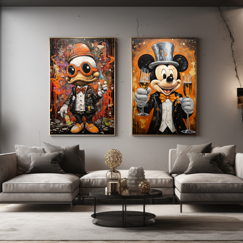 Painting Donald Duck/Mickey Mouse 2X