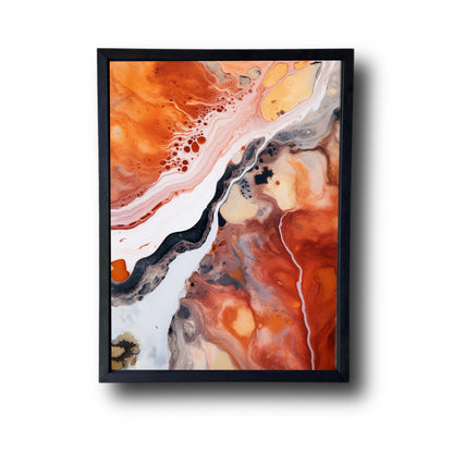 Abstract Painting Orange And Brown