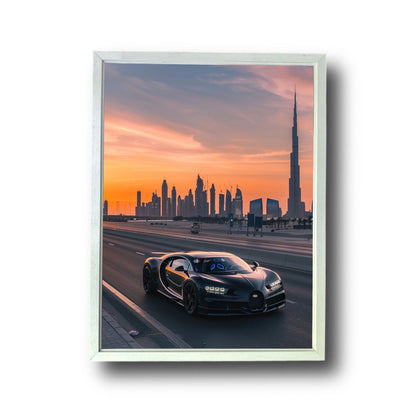 Dubai Blue Bugatti Front View