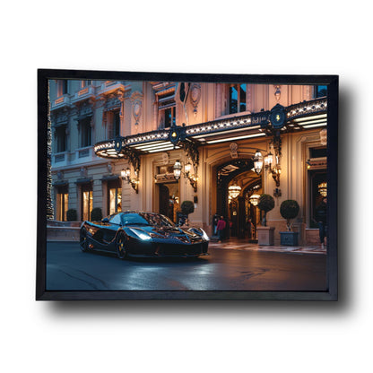 Black Ferrari front Luxury Hotel