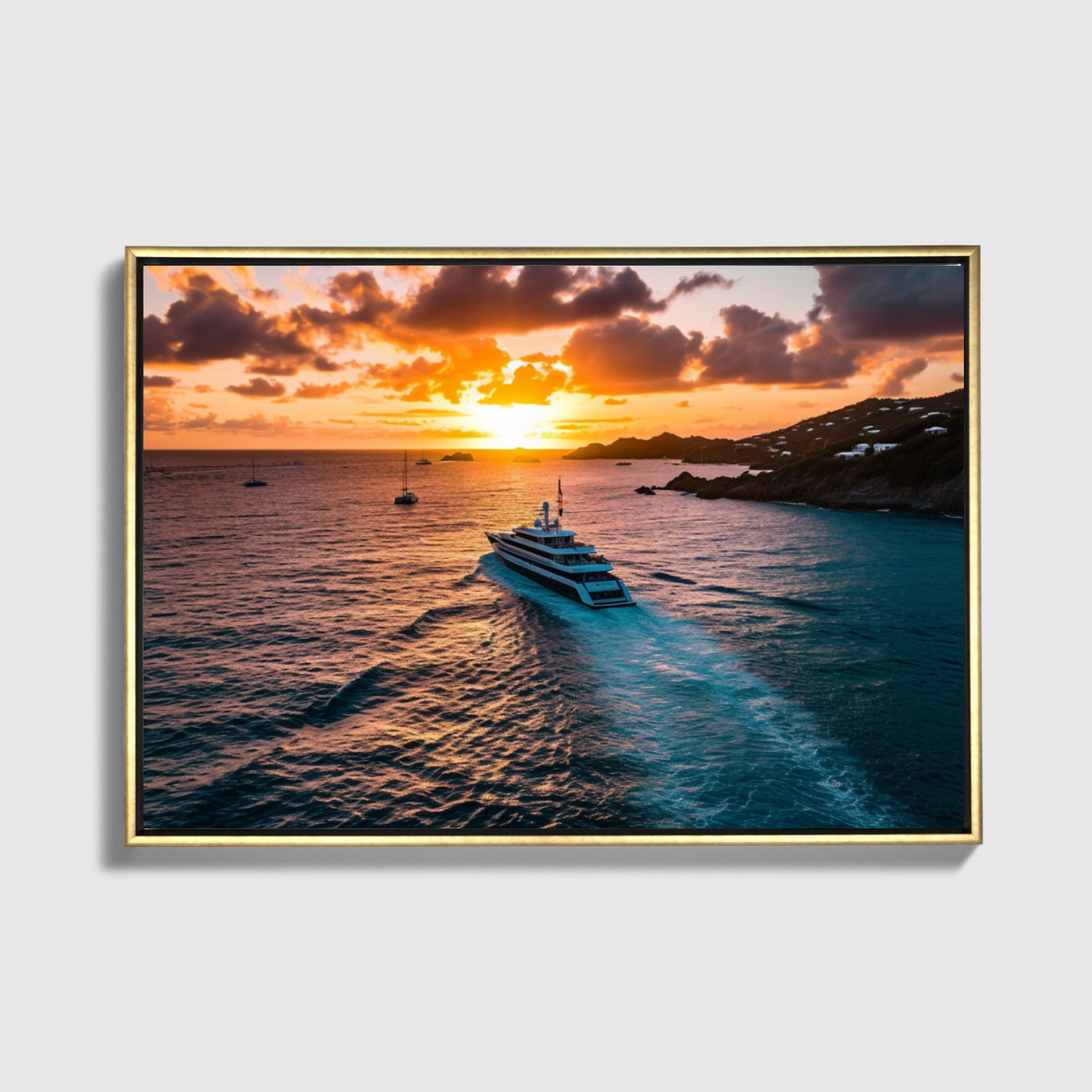 Private Yacht im Sonnenuntergang 2.0