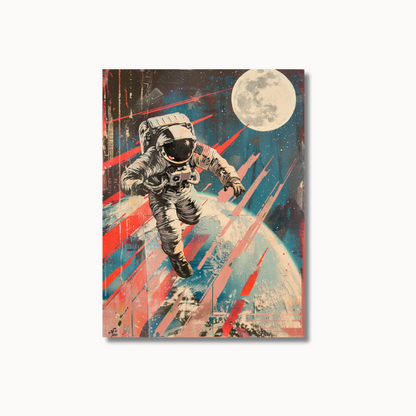 Space Man Painted Drawing