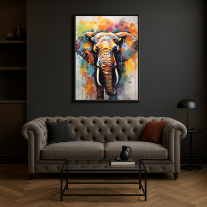 Gemälde Bunter Elefant