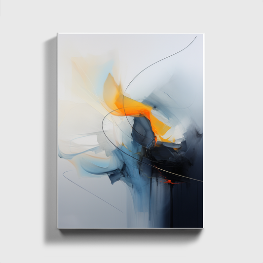 Abstract Painting Blue And Yellow