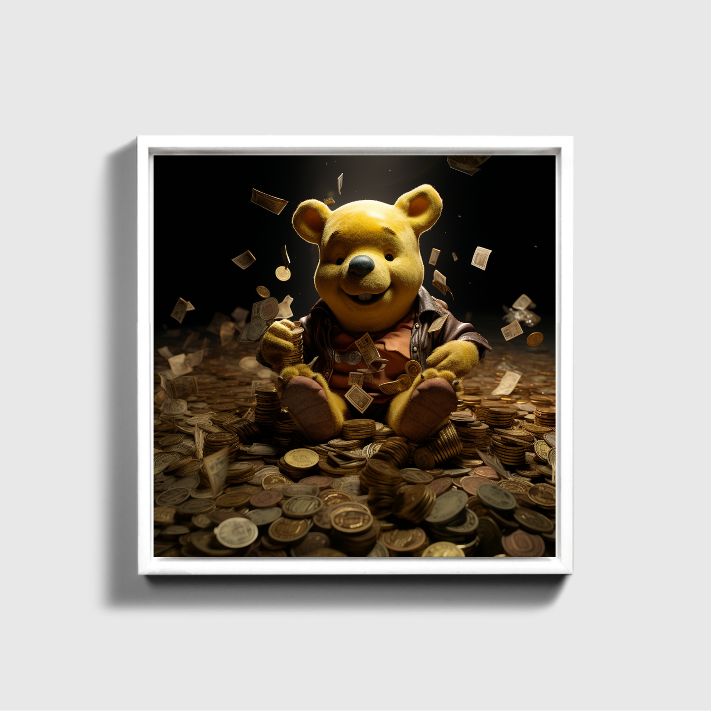 Winnie The Poo With Coins