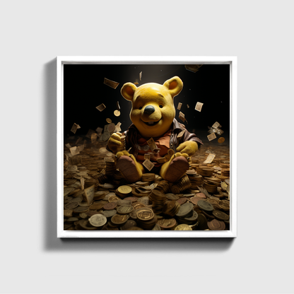 Winnie The Poo With Coins