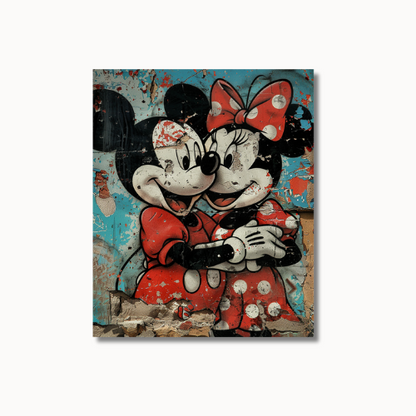 Mickey and minnie painted