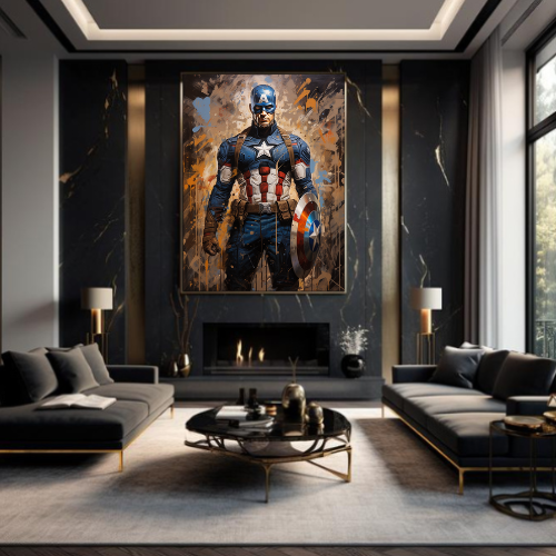 Painting of Captian America