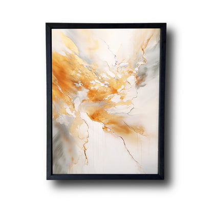 Abstract Painting With White And Gold