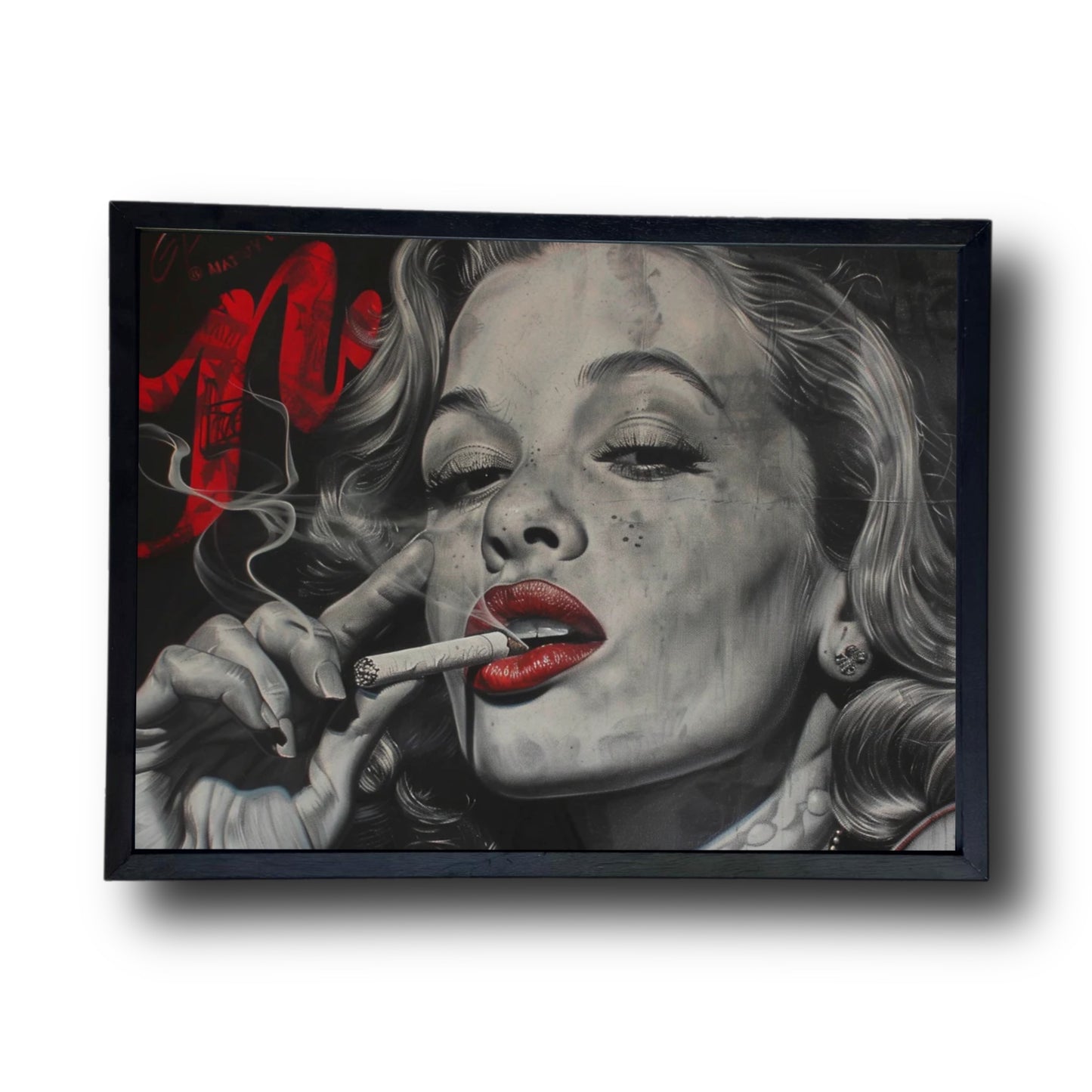 Lady Smoking a Cigare