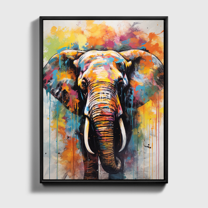 Gemälde Bunter Elefant
