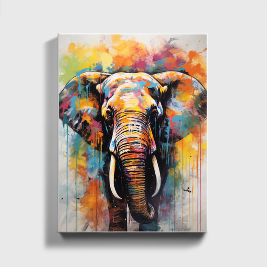 Gemälde Bunter Elefant