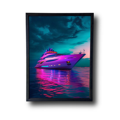 Luxury Yacht purple light