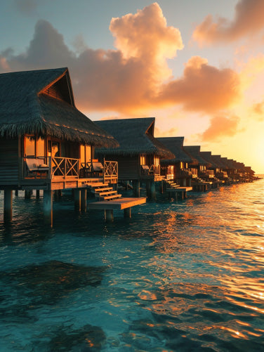 Luxury Resort In Maledives Sunset