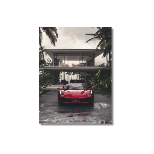 Ferarri Front Modern Mansion