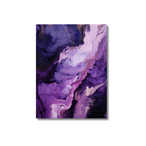 Abstract Painting Black And Purple