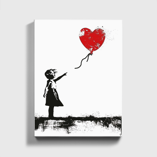 Das Mädchen mit dem Liebesballon rechts