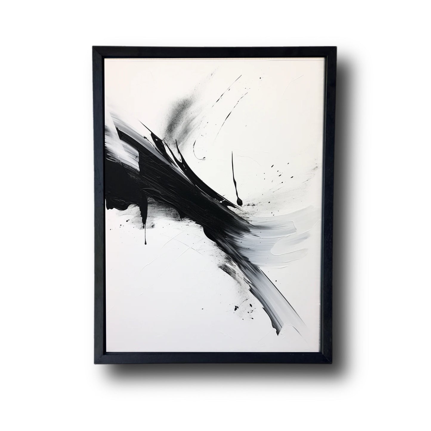 Abstract Black And White Painting