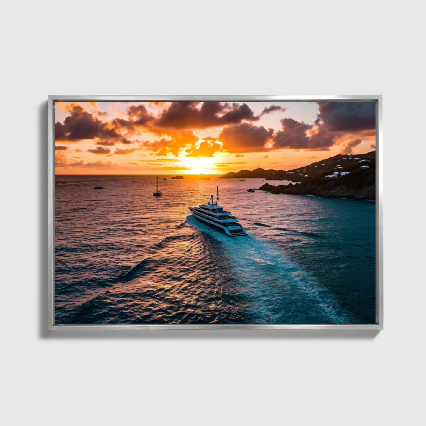 Private Yacht im Sonnenuntergang 2.0