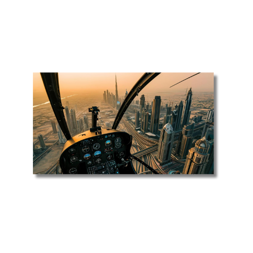 Dubai Helicopter Tour Inside View