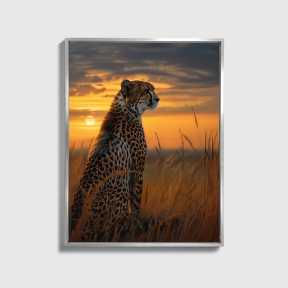 Cheetah Savannah Sunset