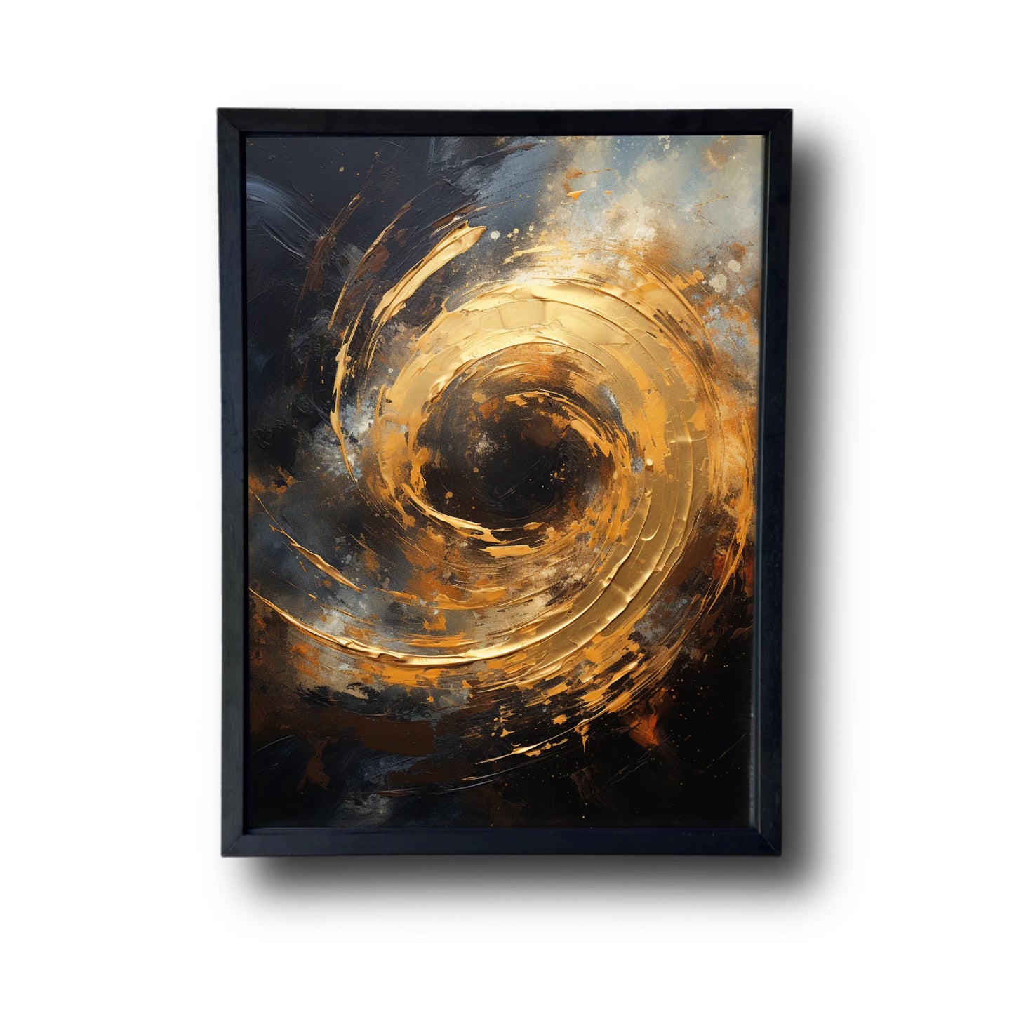 Modern Painting With Black And Gold