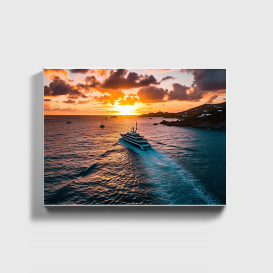 Private Yacht In Sunset 2.0