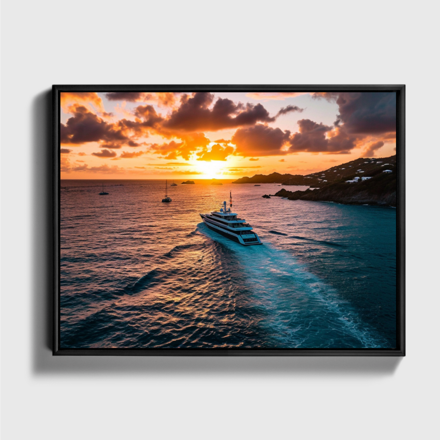 Private Yacht im Sonnenuntergang 2.0