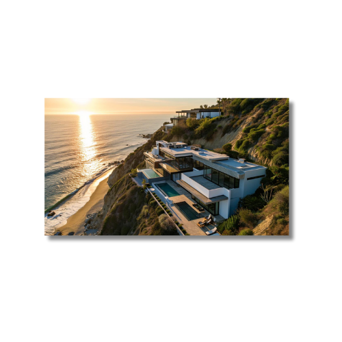 Malibu Mansion Sunset