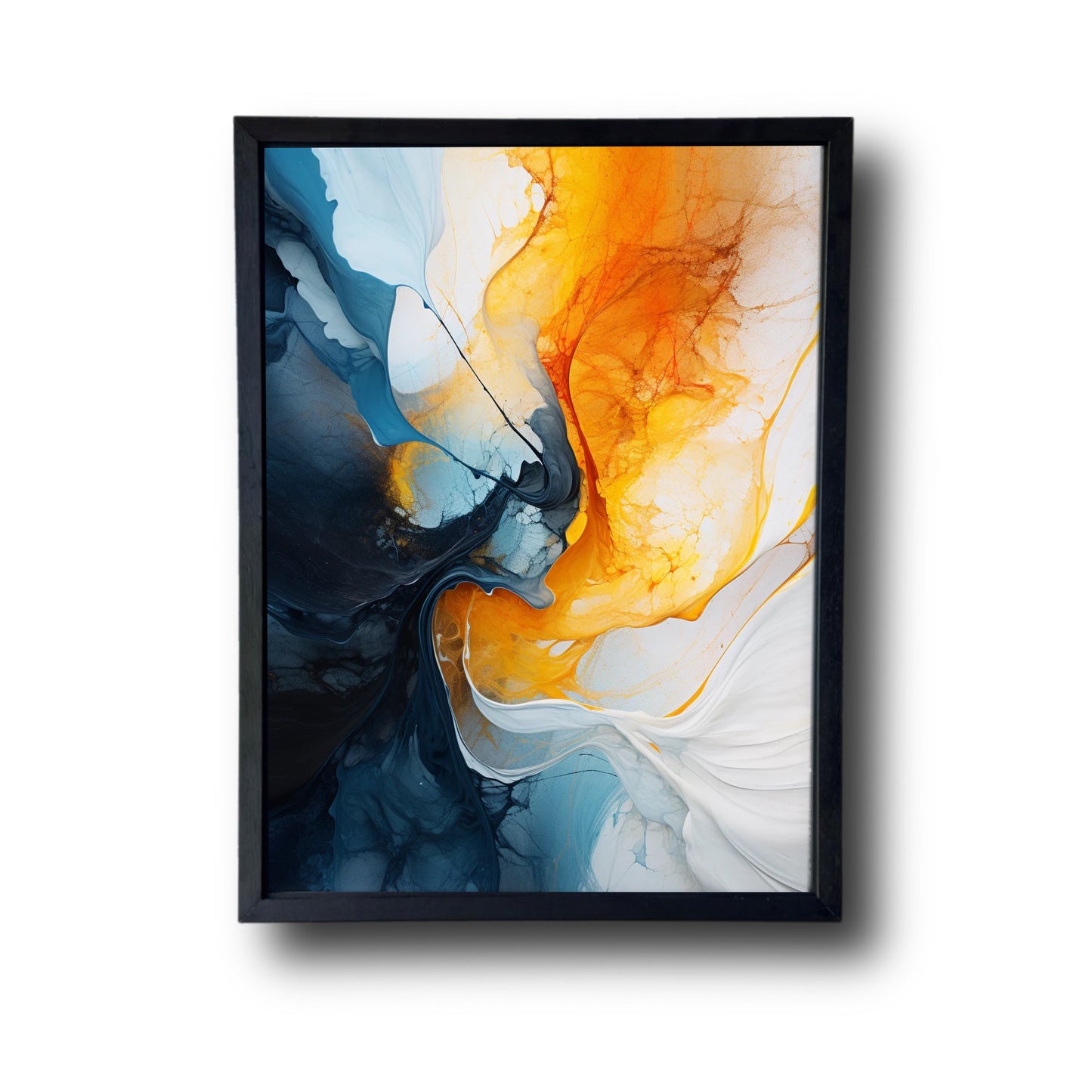 Abstract Painting Blue Yellow And Orange 2.0