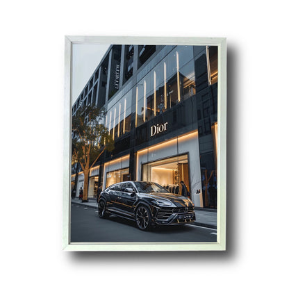 Black Lambo Urus Front of Dior Store 2.0