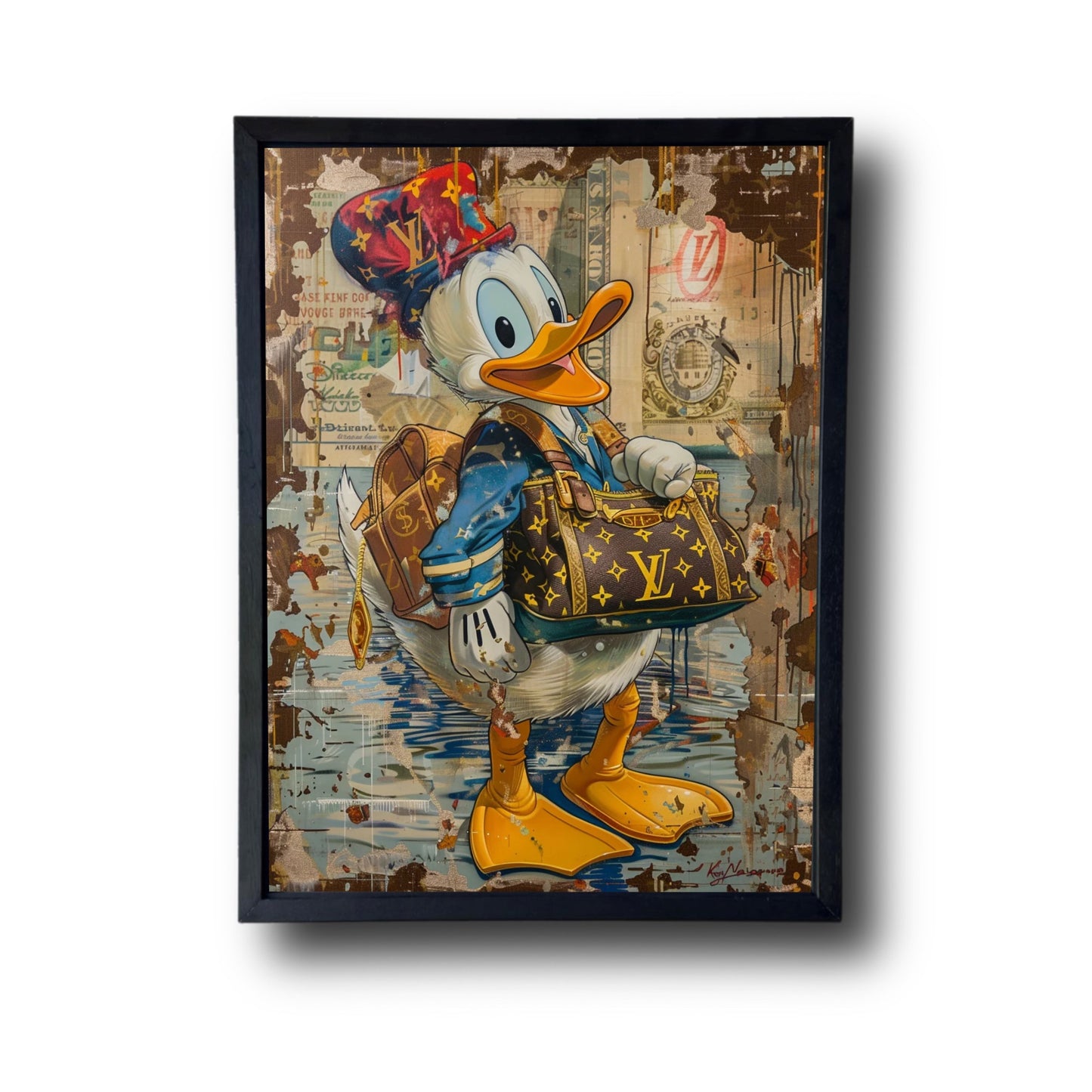 Donald Duck Louis Vuitton Painting 2.0