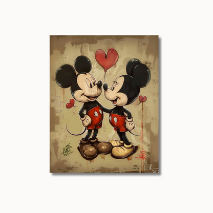 Painted mickey and Minnie Romantic