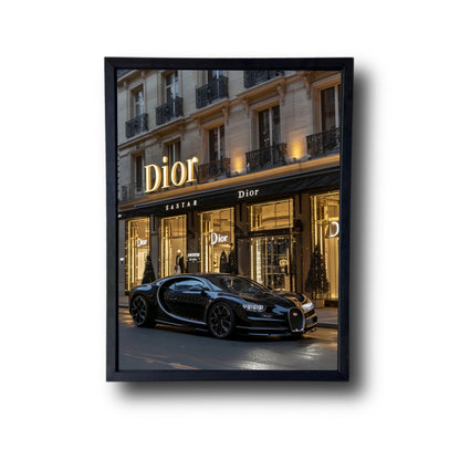 Bugatti Chiron Front of Dior Store