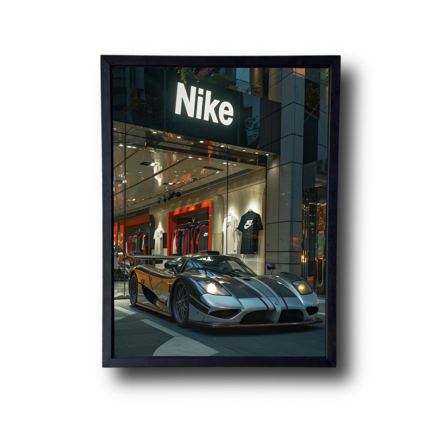 Supercar Front of Nike Store