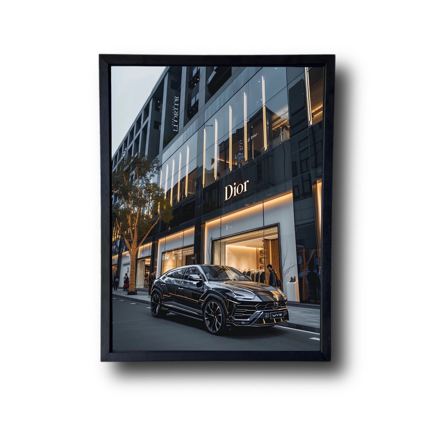 Black Lambo Urus Front of Dior Store 2.0