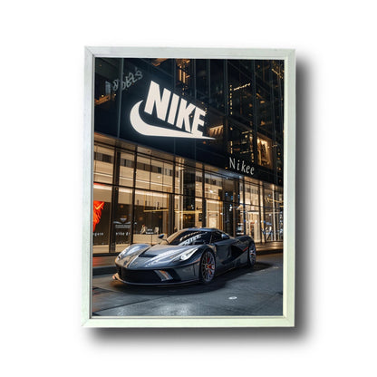 Ferarri Front of Nike Store