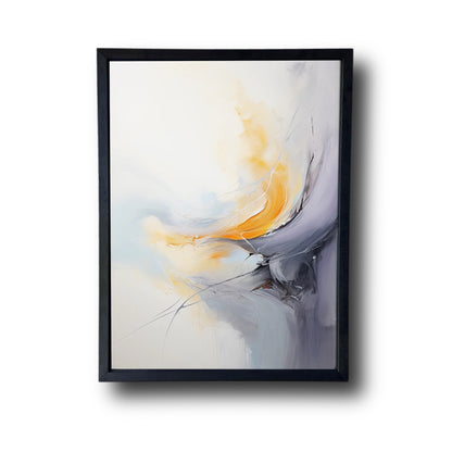 Abstract Painting Gray And Yellow