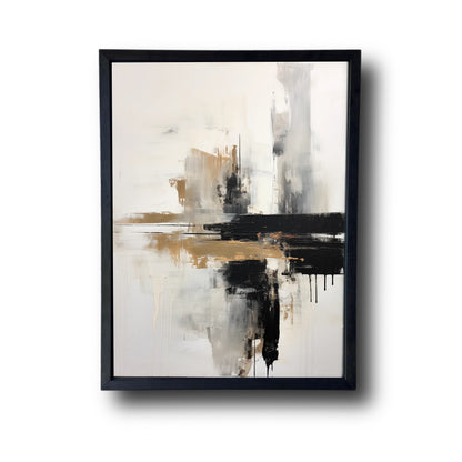 Abstract Painting Black Brown And White